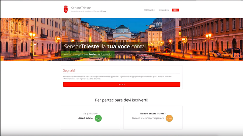 Creazione segnalazione SensorCivico